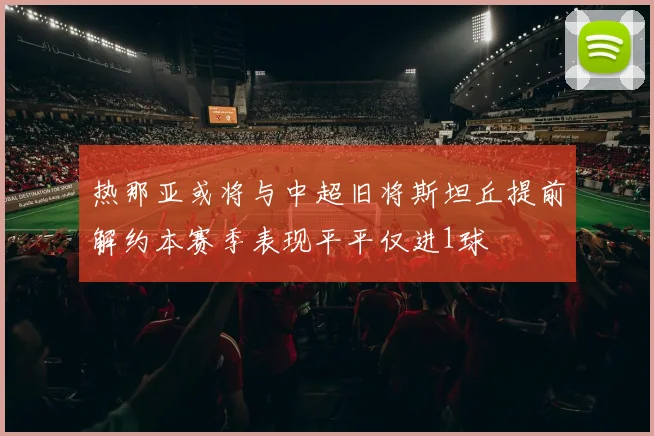热那亚或将与中超旧将斯坦丘提前解约本赛季表现平平仅进1球